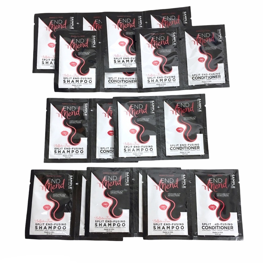 PERFECTLY POSH End Mend Split End Fusing Shampoo Conditioner Sample Packs